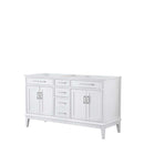 Margate 60 Inch Double Bathroom Vanity in White