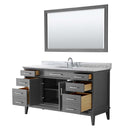 Margate 60 Inch Single Bathroom Vanity in Dark Gray - 8
