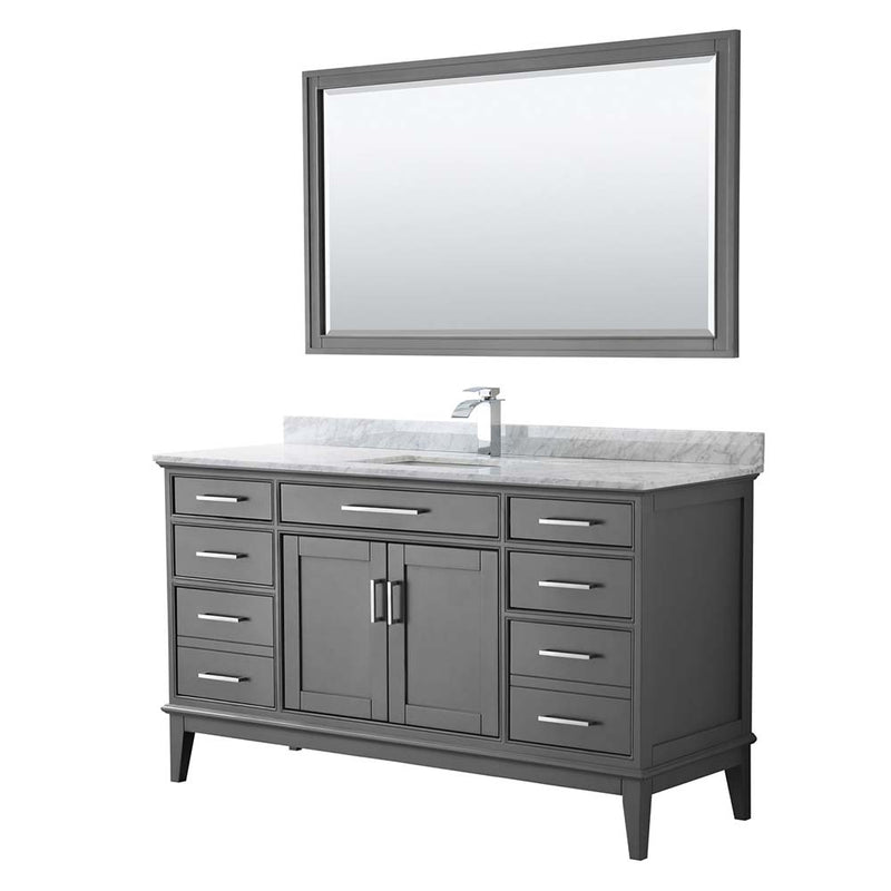 Margate 60 Inch Single Bathroom Vanity in Dark Gray - 14