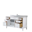 Margate 60 Inch Single Bathroom Vanity in White - 5