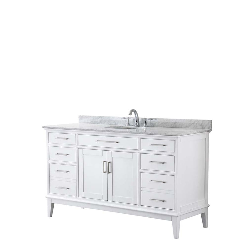 Margate 60 Inch Single Bathroom Vanity in White - 4