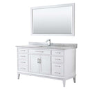 Margate 60 Inch Single Bathroom Vanity in White - 14