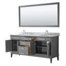 Margate 72 Inch Double Bathroom Vanity in Dark Gray - 8