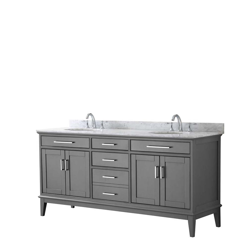 Margate 72 Inch Double Bathroom Vanity in Dark Gray - 4