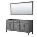 Margate 72 Inch Double Bathroom Vanity in Dark Gray - 2