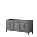 Margate 72 Inch Double Bathroom Vanity in Dark Gray
