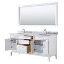Margate 72 Inch Double Bathroom Vanity in White - 8