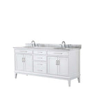 Margate 72 Inch Double Bathroom Vanity in White - 4
