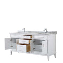 Margate 72 Inch Double Bathroom Vanity in White - 12