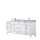 Margate 72 Inch Double Bathroom Vanity in White - 11