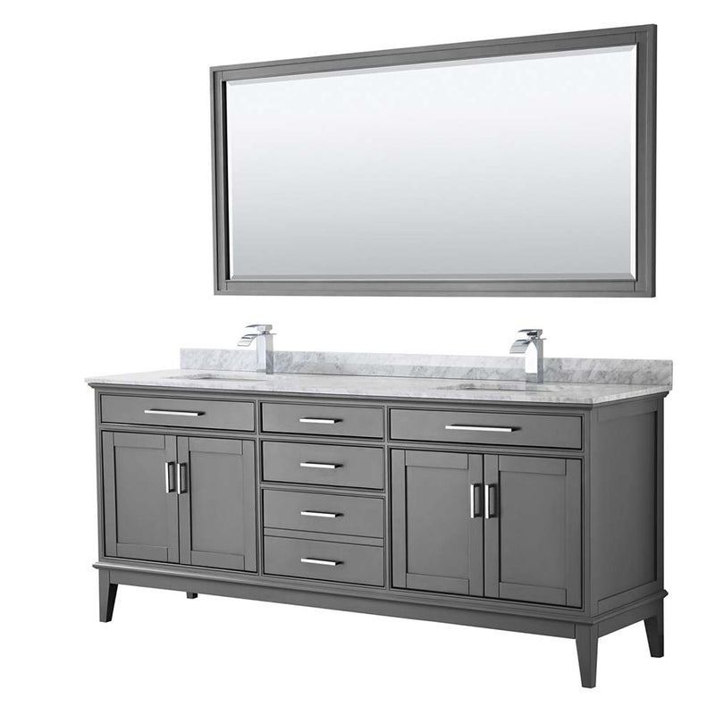 Margate 80 Inch Double Bathroom Vanity in Dark Gray - 14
