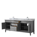 Margate 80 Inch Double Bathroom Vanity in Dark Gray - 12
