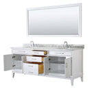 Margate 80 Inch Double Bathroom Vanity in White - 8