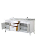 Margate 80 Inch Double Bathroom Vanity in White - 5