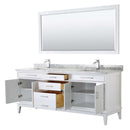 Margate 80 Inch Double Bathroom Vanity in White - 12