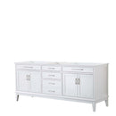 Margate 80 Inch Double Bathroom Vanity in White
