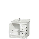 Acclaim 36 Inch Single Bathroom Vanity in White - 24