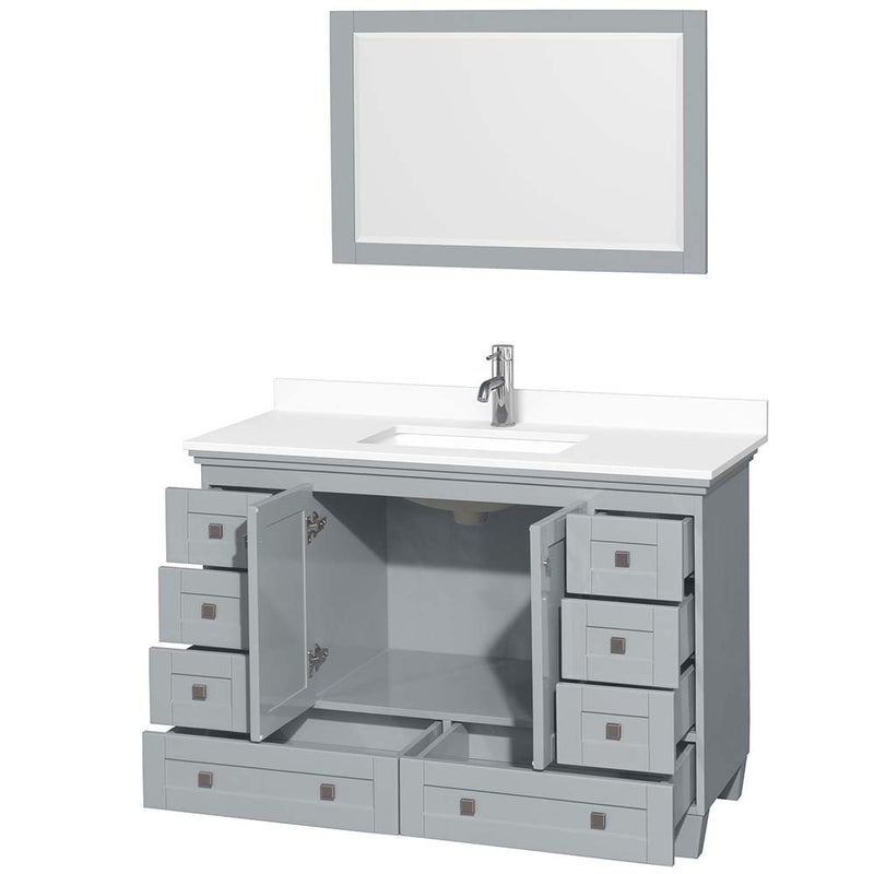 Acclaim 48 Inch Single Bathroom Vanity in Oyster Gray - 12