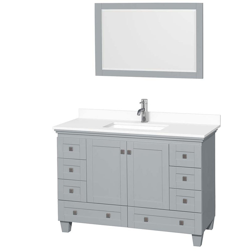 Acclaim 48 Inch Single Bathroom Vanity in Oyster Gray - 11