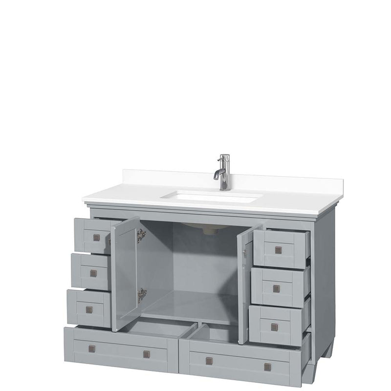 Acclaim 48 Inch Single Bathroom Vanity in Oyster Gray - 9