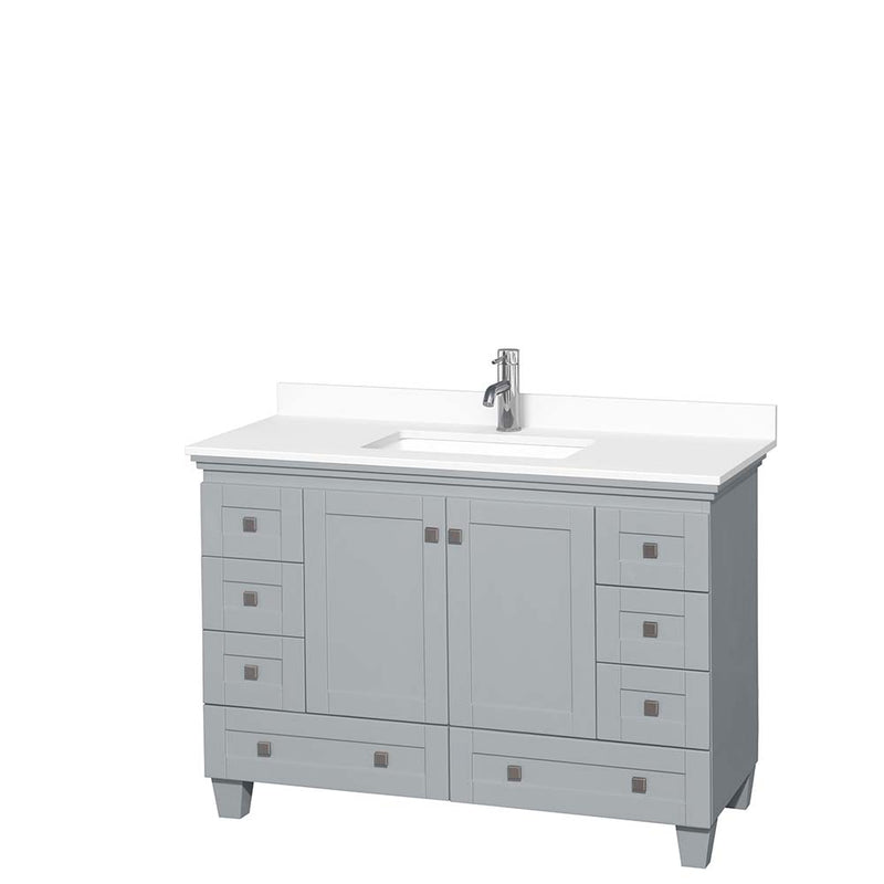 Acclaim 48 Inch Single Bathroom Vanity in Oyster Gray - 8