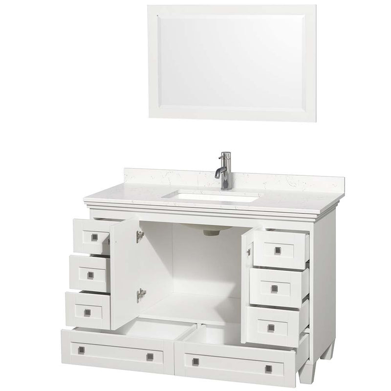 Acclaim 48 Inch Single Bathroom Vanity in White - 19