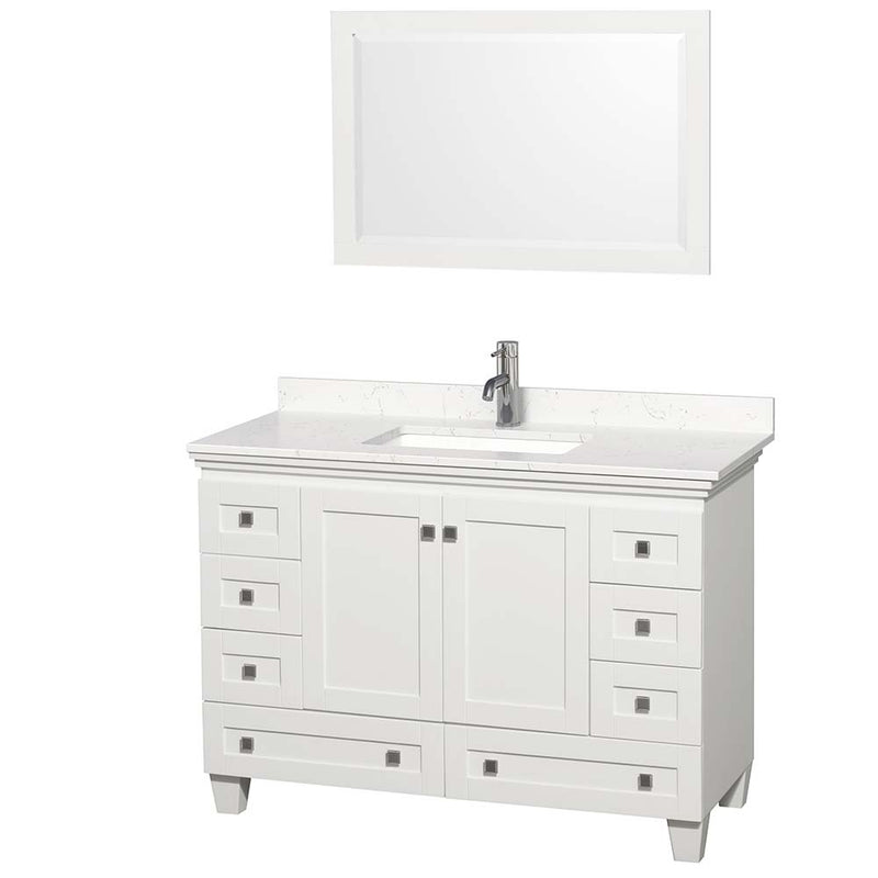 Acclaim 48 Inch Single Bathroom Vanity in White - 18