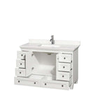 Acclaim 48 Inch Single Bathroom Vanity in White - 16
