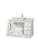 Acclaim 48 Inch Single Bathroom Vanity in White - 23