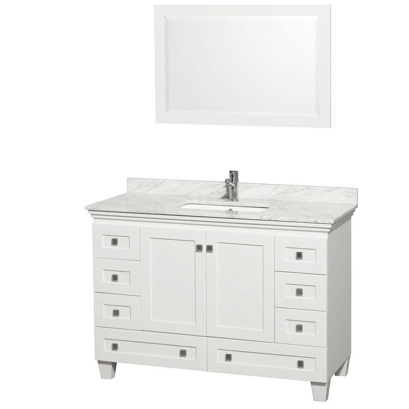 Acclaim 48 Inch Single Bathroom Vanity in White - 32