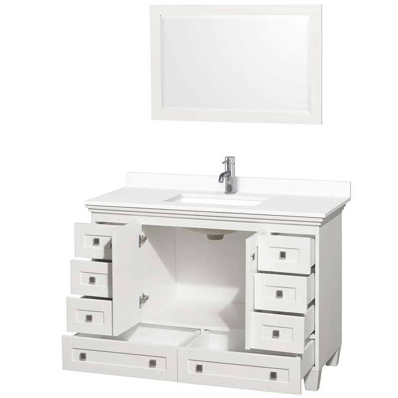 Acclaim 48 Inch Single Bathroom Vanity in White - 38