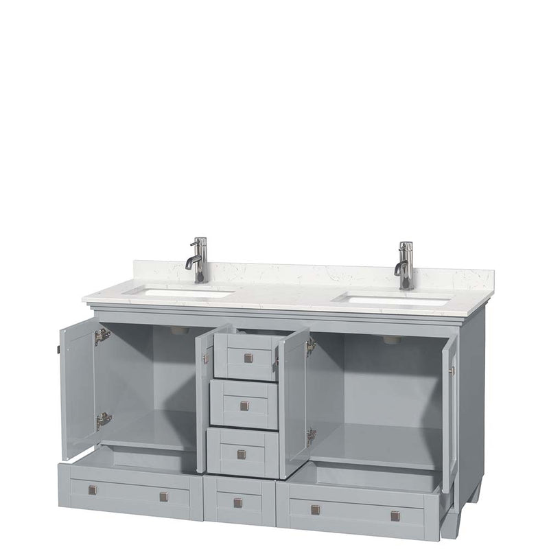 Acclaim 60 Inch Double Bathroom Vanity in Oyster Gray - 2