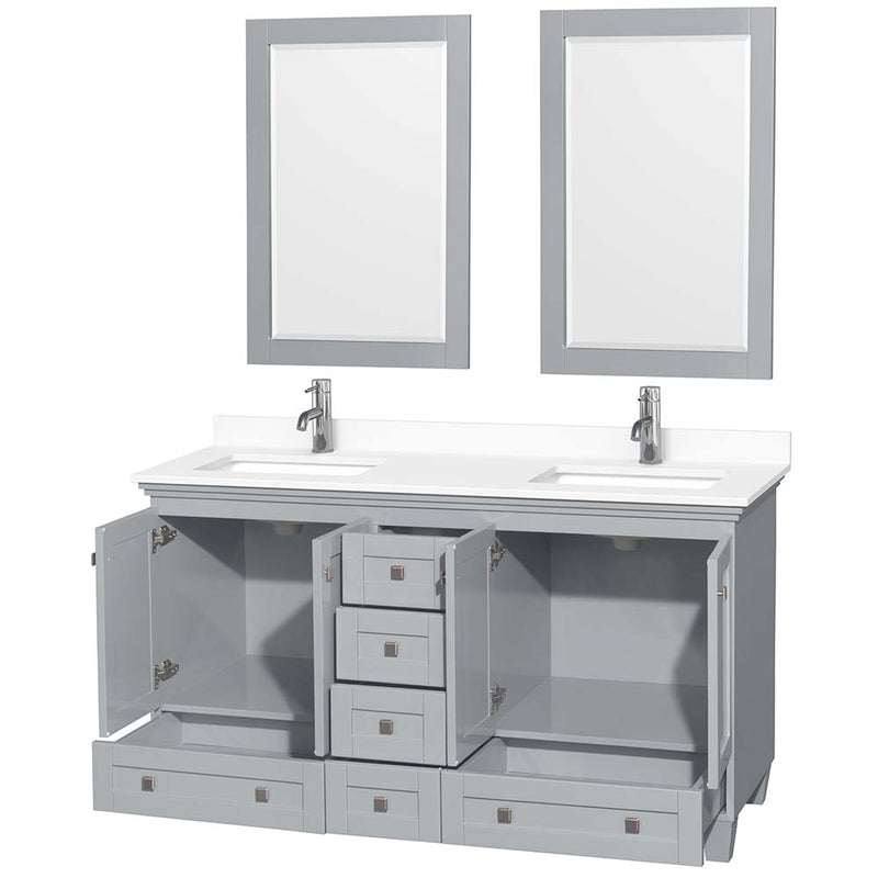 Acclaim 60 Inch Double Bathroom Vanity in Oyster Gray - 12