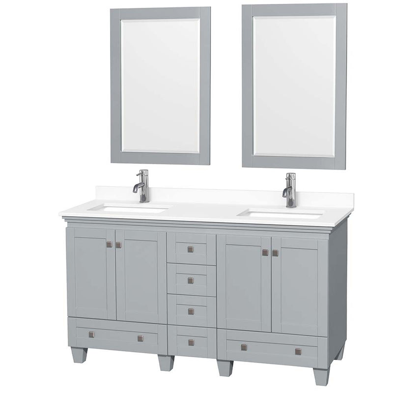 Acclaim 60 Inch Double Bathroom Vanity in Oyster Gray - 11