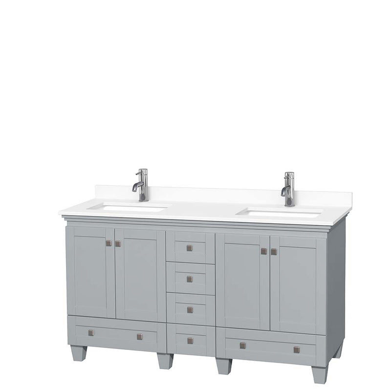 Acclaim 60 Inch Double Bathroom Vanity in Oyster Gray - 8