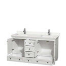 Acclaim 60 Inch Double Bathroom Vanity in White - 16