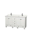 Acclaim 60 Inch Double Bathroom Vanity in White - 15