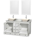 Acclaim 60 Inch Double Bathroom Vanity in White - 25