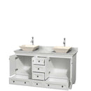 Acclaim 60 Inch Double Bathroom Vanity in White - 23
