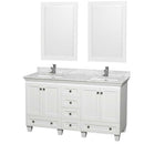 Acclaim 60 Inch Double Bathroom Vanity in White - 32