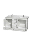Acclaim 60 Inch Double Bathroom Vanity in White - 31