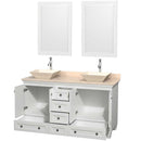 Acclaim 60 Inch Double Bathroom Vanity in White - 6