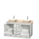 Acclaim 60 Inch Double Bathroom Vanity in White - 4