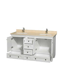 Acclaim 60 Inch Double Bathroom Vanity in White - 12