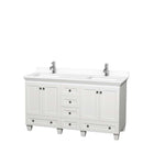 Acclaim 60 Inch Double Bathroom Vanity in White - 34