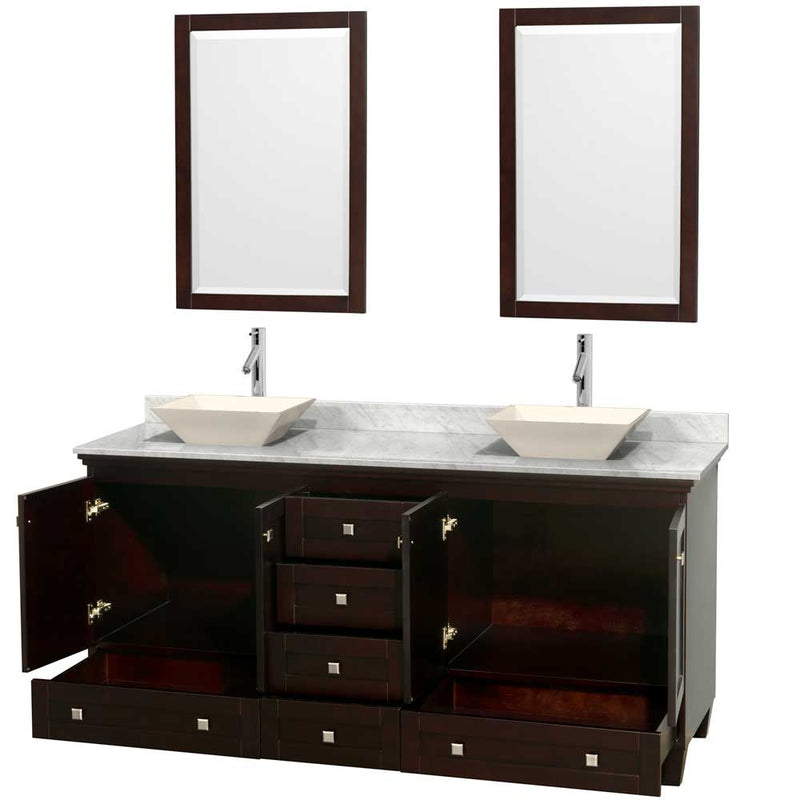 Acclaim 72 Inch Double Bathroom Vanity in Espresso - 32