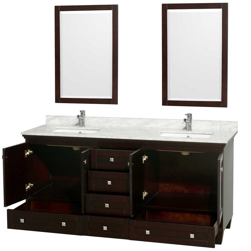 Acclaim 72 Inch Double Bathroom Vanity in Espresso - 40