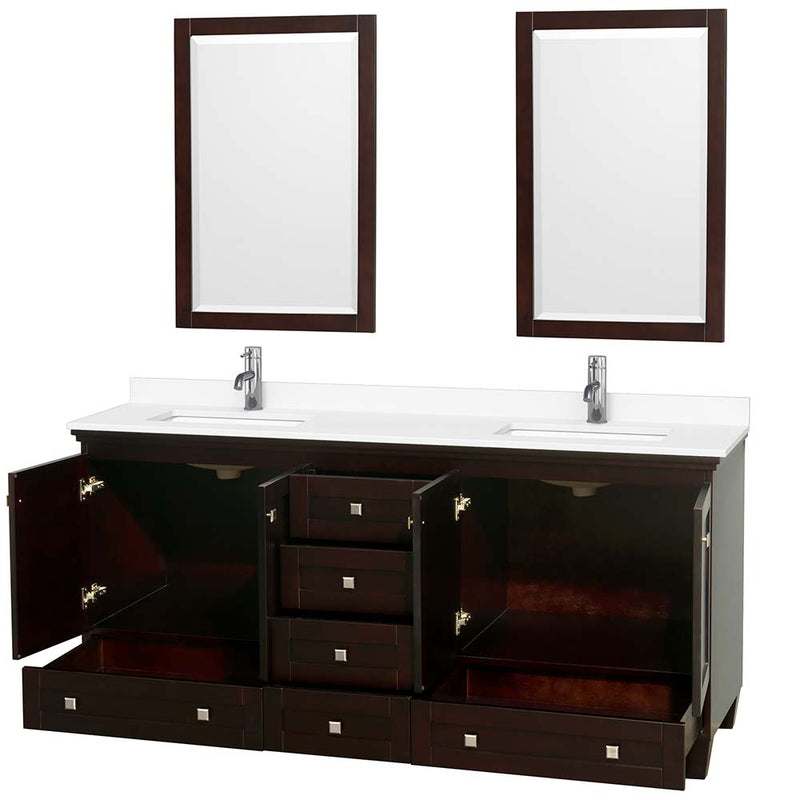 Acclaim 72 Inch Double Bathroom Vanity in Espresso - 45