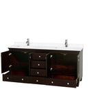 Acclaim 72 Inch Double Bathroom Vanity in Espresso - 42