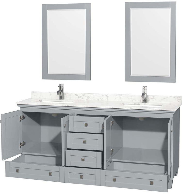Acclaim 72 Inch Double Bathroom Vanity in Oyster Gray - 5